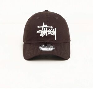 Stussy Dark Brown Hat with White Logo